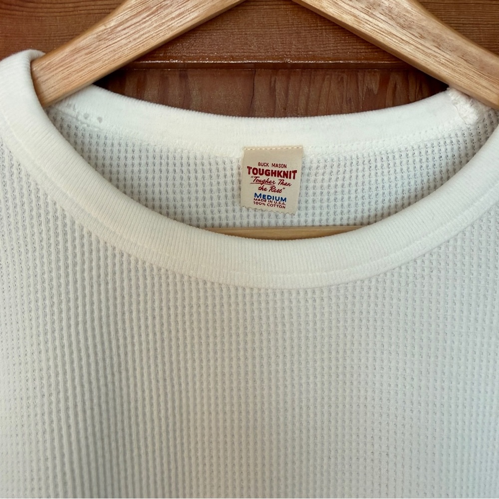 Buck Mason Toughknit Thermal Long Sleeve Crew shirt. - Picture 7 of 8